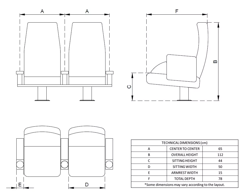 Cine Seat Ametist Technical Image